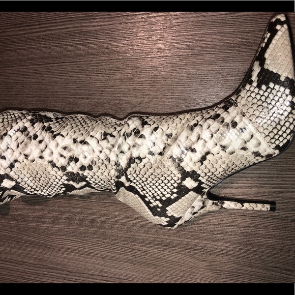 Thigh High Snake Skin Boots - Picture 2 of 6